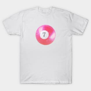 Y2K Pink 7 Ball Print T-Shirt